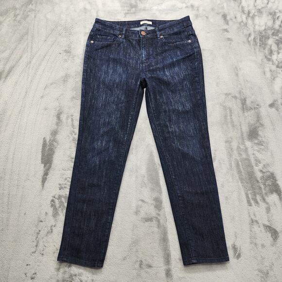 Coldwater Creek Jeans Womens 6 Blue Mid Rise Skinny Leg Ankle Stretch Casual - Picture 1 of 13